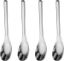 Picture of OULIGET Thick Heavy weight Dinner Soup Spoons,Stainless Steel Tablespoons,Chinese Silver Spoon,Heavy Duty Asian Thick Long Handle Spoons,7.1 inches,Set of 4